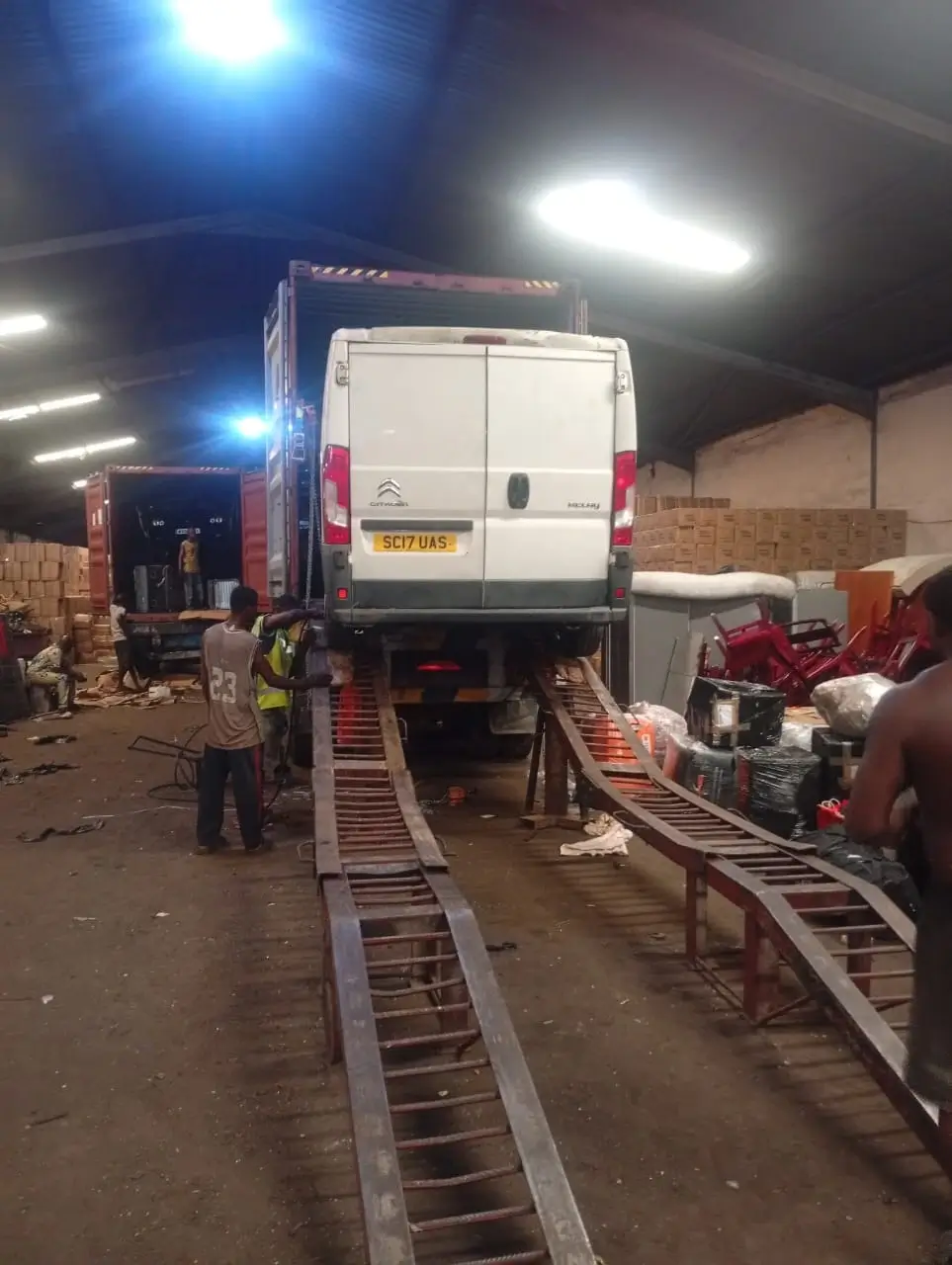 UK automobile shipment arrived in Lagos Nigeria delivered by Precebol Logistics